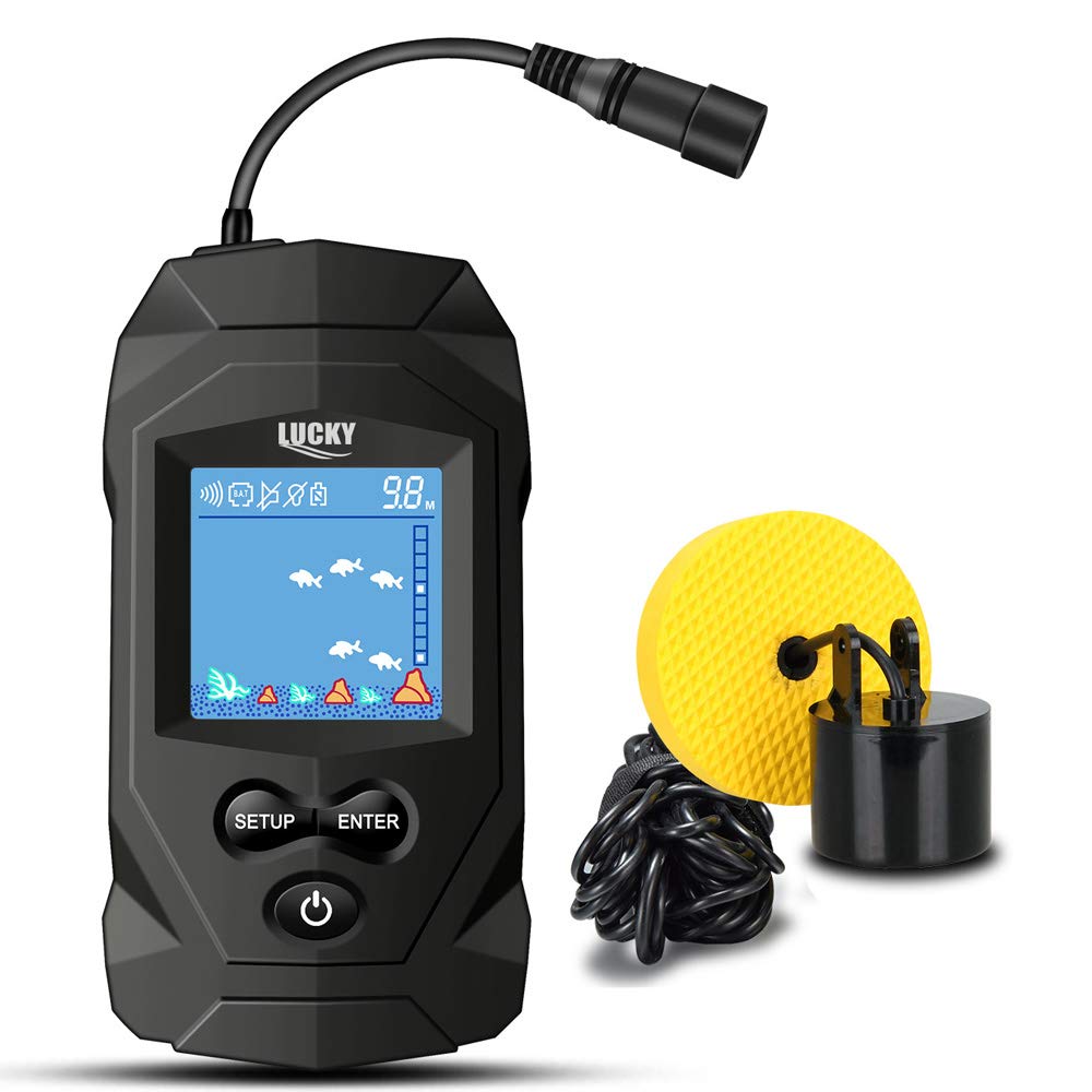 Lucky Portable Fish Finders Wired Transducer Kayak Fish Finder Kit