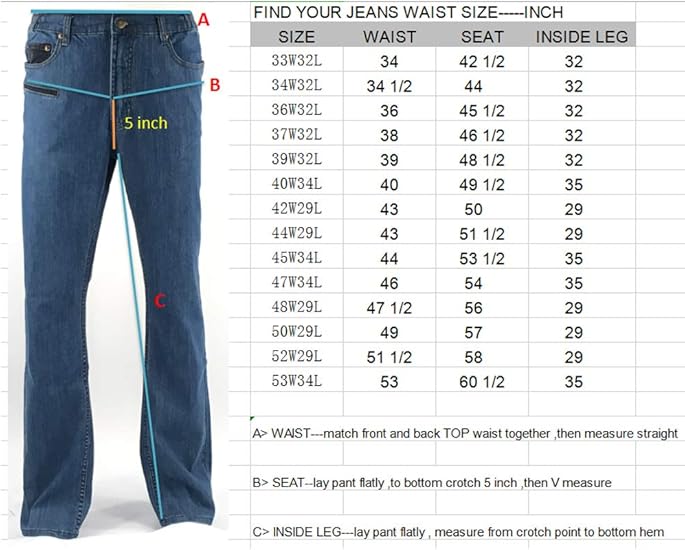48 inch jeans