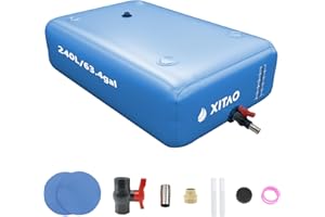 XITAO 63Gal Large Capacity Water Storage Bladder Containers w/Water Level Indicator Portable Foldable Emergency Water Tank Bag for RVs, Drought Resistance, Fire Prevention, Agricultural Irrigation