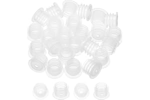 PATIKIL Bottle Adapter 0.47"/12mm, 25 Pcs Press in Bottle Adapter Plugs for Oral Dispensers Liquid Oil Plastic Glass Bottles Stopper, Clear