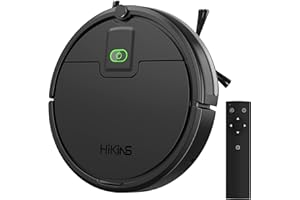 HIKINS Robot Vacuum Cleaner - Robotic Vacuum with Self-Charging and Strong Suction, Ideal for Hard Floors & Carpet, Tangle-Free, Quiet Operation, Ultra Slim - Perfect for Pet Hair