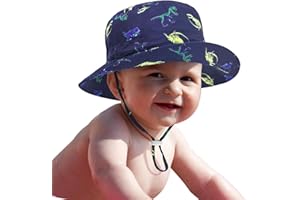 BUCAUM Baby Sun Hat for Boy Girl Toddler,Kids Summer UPF 50+ UV Protection Hat Wide Brim Beach Bucket Cap