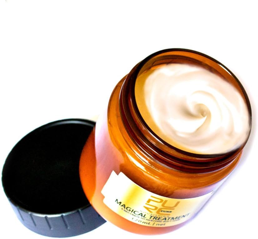 Mintuse Oil Hair Treatment Masks,Magical Hair Mask Restore Soft Hair For All Hair Types Keratin Hair,Advanced Molecular Hair Roots Recover Elasticity Hair (A 60ML)