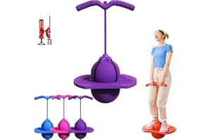 Balance Jumping Ball, 2026 Upgraded Non-Slip Balance Jumping Ball with Handle and Pump, Pogo Jumper Balances Trainer, Indoor 