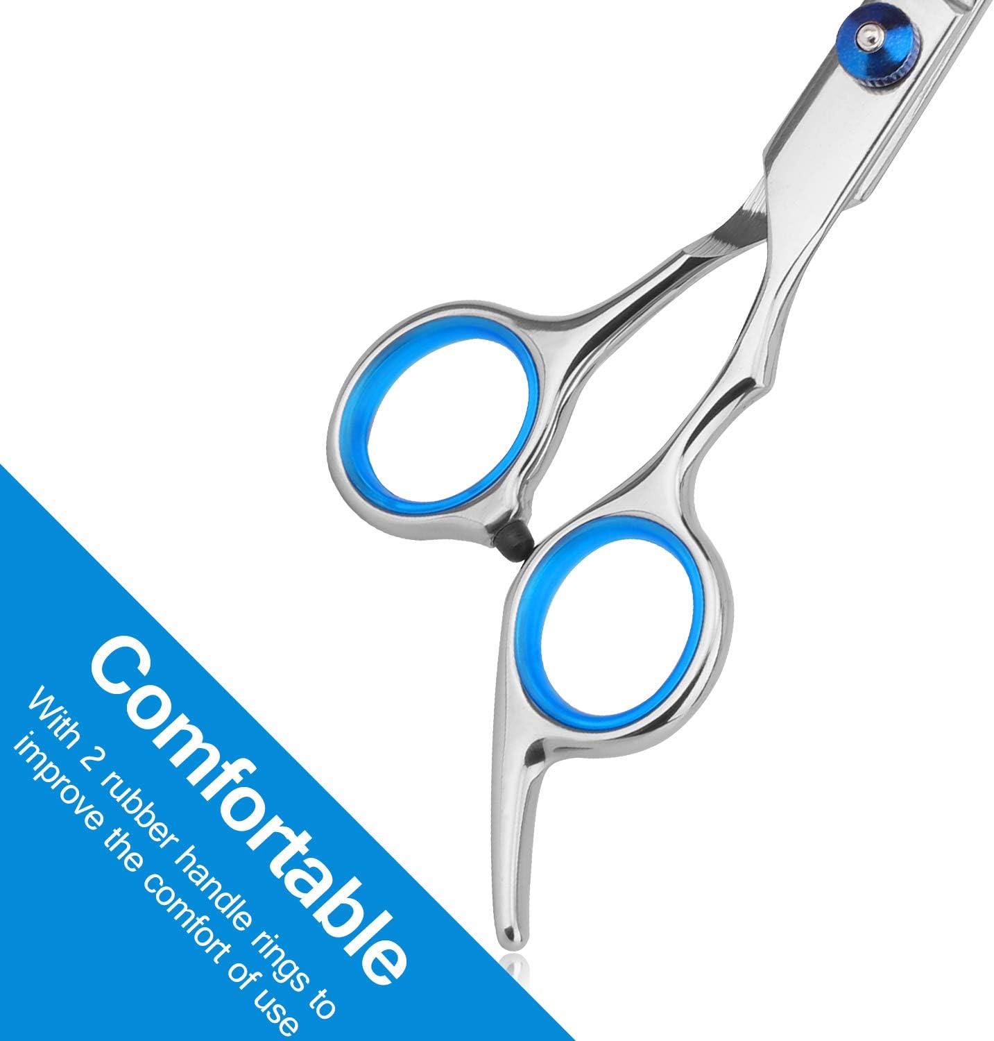 Hair Scissors,Professional Hair Cutting Scissors Barber Shears Tools 6" Length with Fine Adjustment Tension Screw 100% Stainless Steel,Hairdressing Scissors for Men Women Adults Kids Babies: Home Improvement