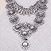 Zhenhui Boho Necklace Earring Set - Silver Long Bohemia Statement Tribal Turkish Women Jewelry Set,Best Gift for Mother's Day(Silver Necklace with Earrings Set)