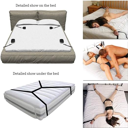 Amazon Com Bed Restraints Kit For Sex Neck To Wrist And Ankle Straps Smooth And Comfortable Adjustable For Men Couple Sunglasses Kitchen Dining