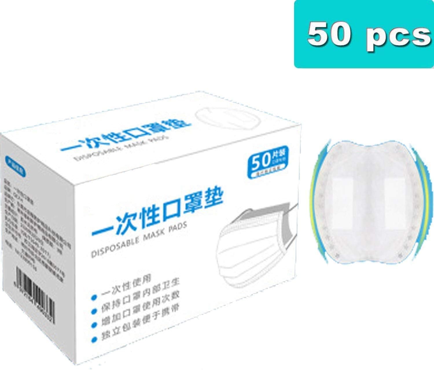 50pcs 3 Layers Disposable Activated Carbon Filter Pads, Blocking Droplets, Safe Activated Carbon Breathing Filter, Disposable Air Purifying Valves Air Purifier Filtration Exhaust Gas