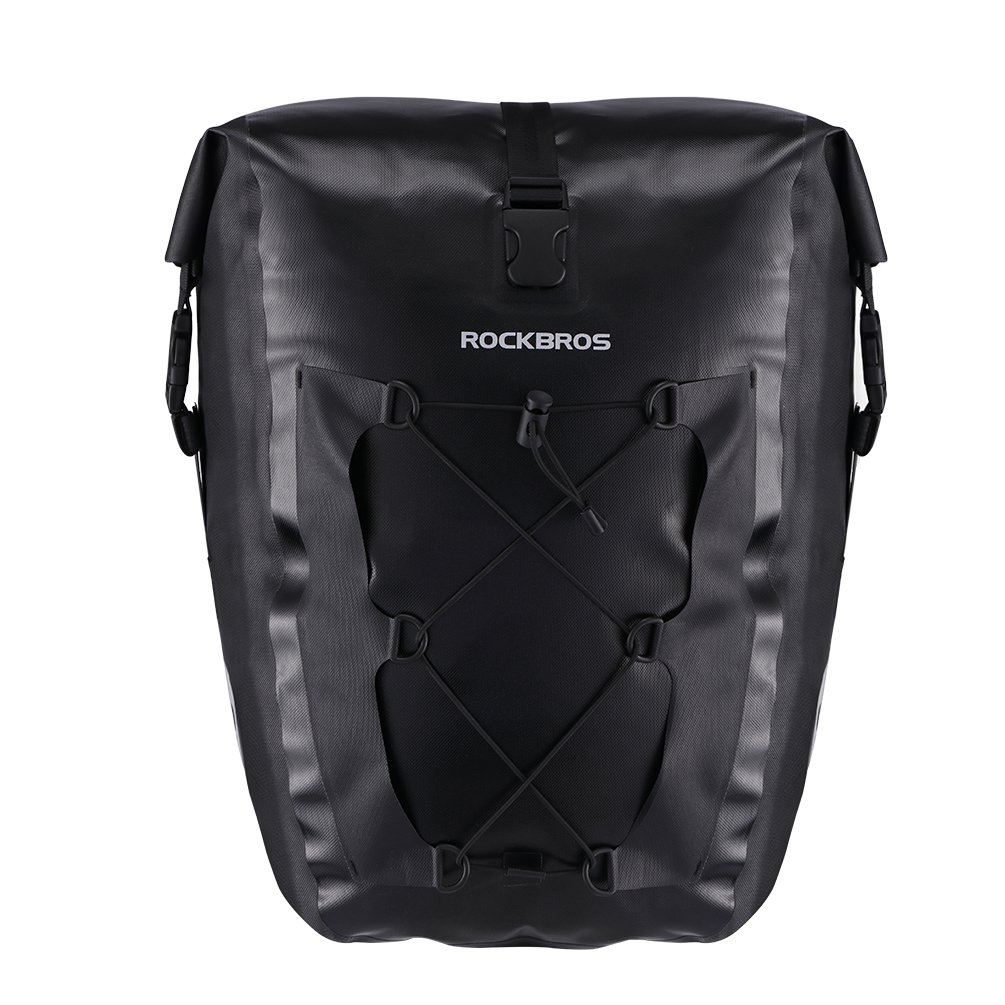 ROCKBROS Bike Pannier Waterproof 27L Large Capacity Bike Bag Rear Rack Bicycle Pannier Bag Waterproof for Grocery Touring Cycling