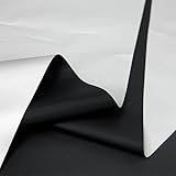 Blackout Drapery Shade Fabric Black and Silver 100