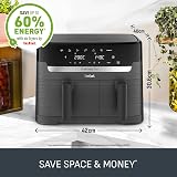 Tefal Easy Fry Dual Zone Digital Air Fryer 8.3L 2 Drawers EY901HG0 view 8