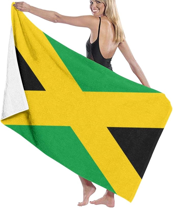 Jamaican Flag Pride Large Beach, Blanket Towel Ultra Soft Highly