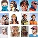 Geberiela AL322 Seamless Headband Versatile 16-in-1 Stretchable Headwear Bandana Head Wrap Sweatband Scarf, Balaclava, Helmet Liner, 9 Piece