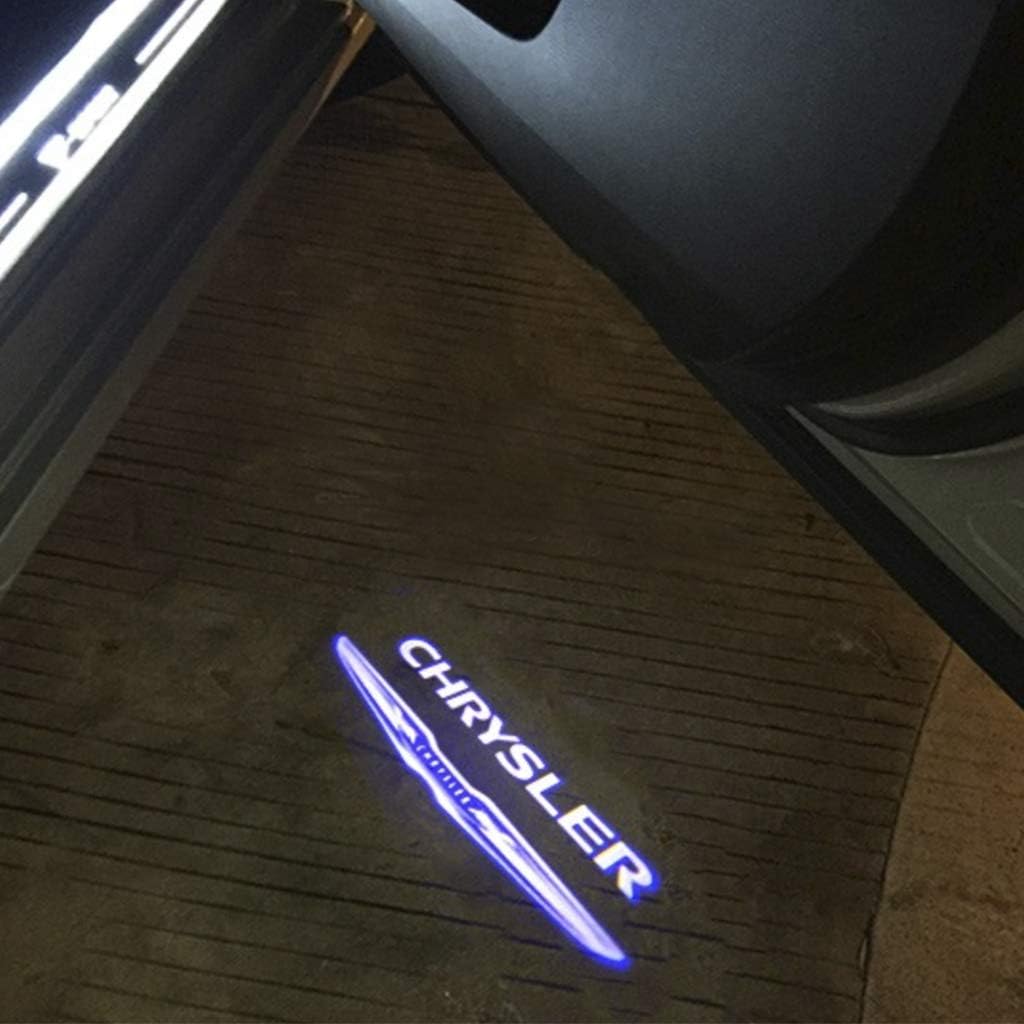 HNZJ No Drill Car Door LED Logo Projector Shadow Lights for Chrysler 200 300 Sebring