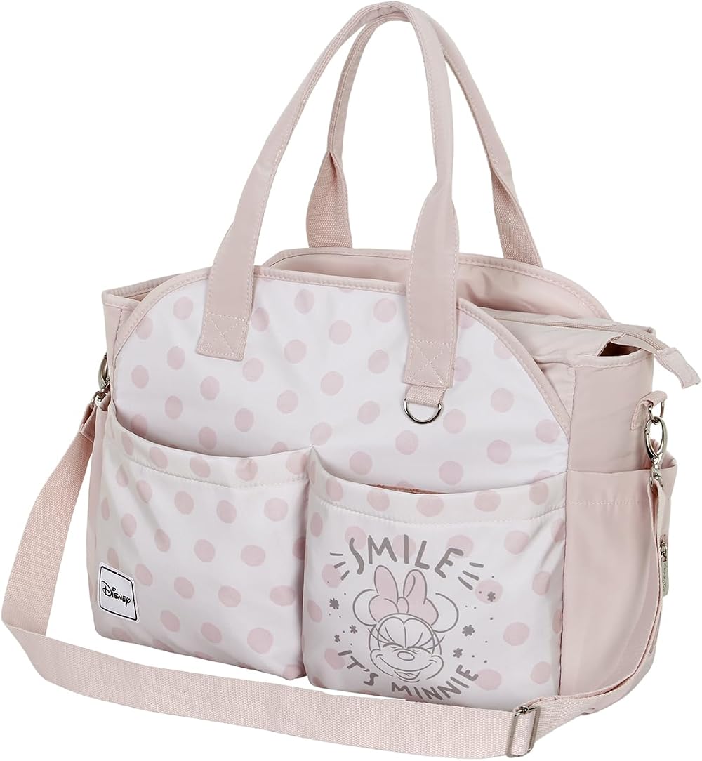 Disney Minnie Mouse Dear-Mommy Baby Stroller Bag Salmon Liquid Repellent