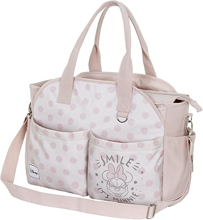 Disney Minnie Mouse Dear-Mommy Baby Stroller Bag Salmon Liquid Repellent