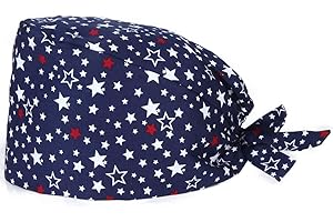 Kousenpu Working Cap Scrub Cap with Sweatband,Adjustable Scrub Caps for Women Men,One Size