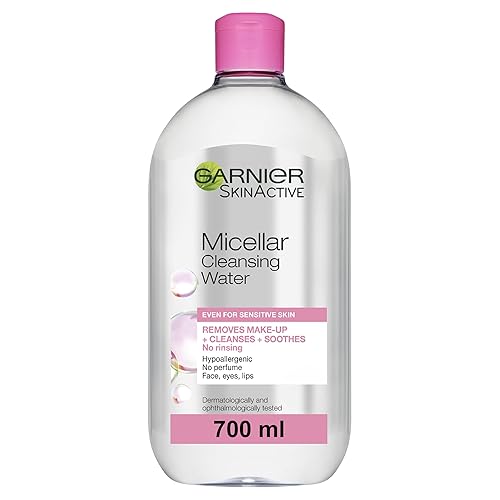 Garnier Micellar Cleansing Water 700ml, Gentle face cleanser & Make up Remover, Suitable For All Skin Types Including Sensitive Skin, Soothing Formula, Dermatologically Tested