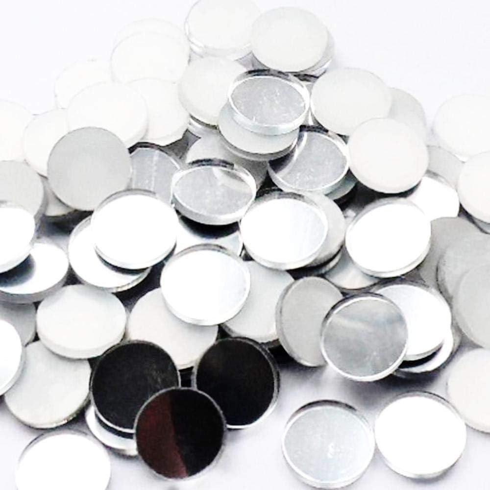 Suave Petal 1cm Round Circle Acrylic Mirror Mosaic Tiles 1000pcs