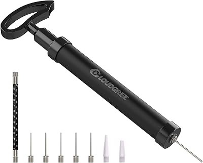 Cloudgree Sports Ball Pump 10in Air Inflator Kit with Needles & Hose