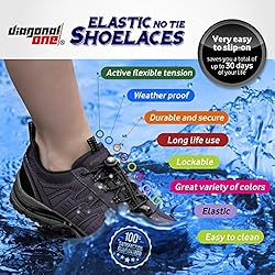DIAGONAL ONE Elastic Shoe Laces for Men and