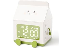Digital Alarm Clock[USB Charge] for Boys Girls Children, Junnom [New Version] Cute LED Alarm Clocks for Kids for Bedroom and 