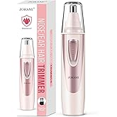 Ear and Nose Hair Trimmer Clipper - 2025 Professional Painless Eyebrow & Facial Hair Trimmer for Men Women, Battery-Operated Trimmer with IPX7 Waterproof, Dual Edge Blades for Easy Cleansing Rose Pink