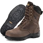 Carolina Boots Surveyor 8" Soft Toe Insulated Waterproof Work Boot for Men, Durable Leather, Slip-Resistant Sole