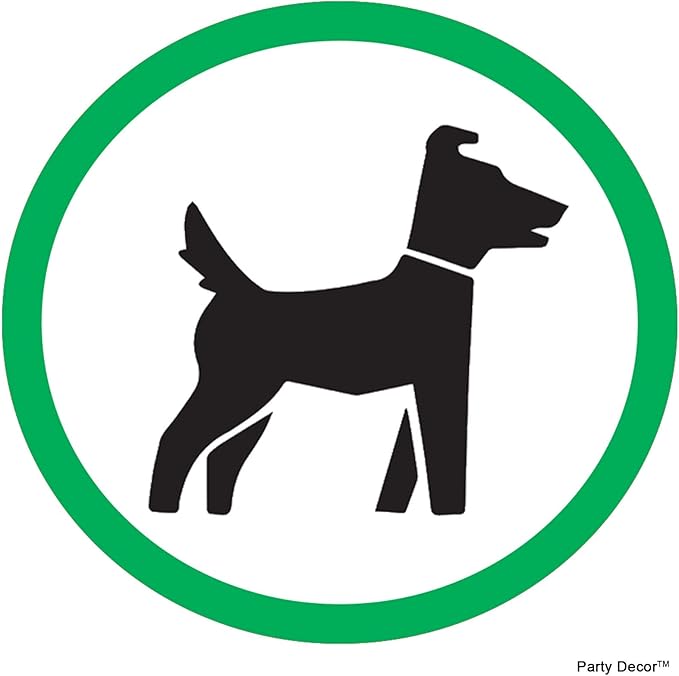 2 x Dog Waste Bin Pictogram Info Sign Removable Self Adhesive