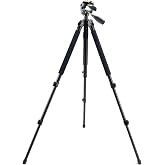 Bushnell Advanced Titanium Tripod for Optics &amp; Cameras, Black | 63-inch Max Height, Universal Mount for Scopes &amp; Cameras, 3-Way Pan Head, Adjustable Leg Angles