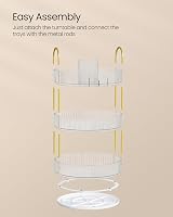 SONGMICS Rotating Makeup Organiser 3-Tier Round Vanity Organiser view 8