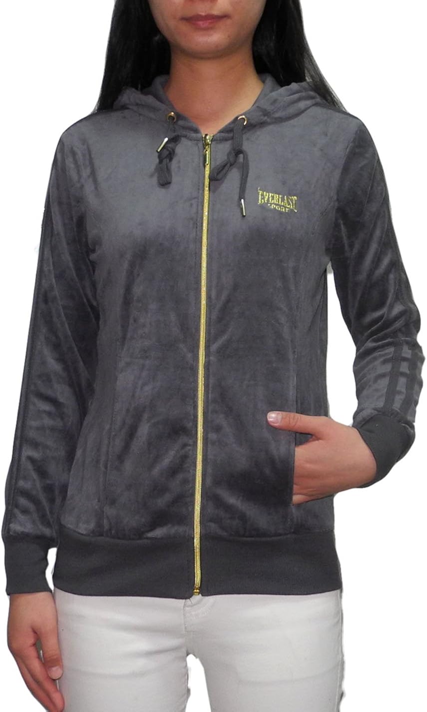 Womens Athletic Warm Zip-Up Velour Hoodie / Jacket S Dark Grey: Amazon.ca: Clothing & Accessories