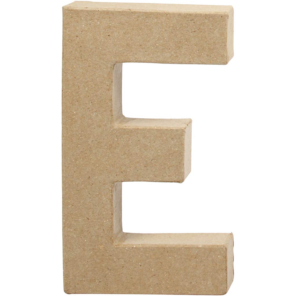Create Crafts 100263 Creativ 20.5 cm 1-Piece Papier Mache Letter E