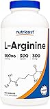 Nutricost L-Arginine 500mg, 300 Capsules - Gluten