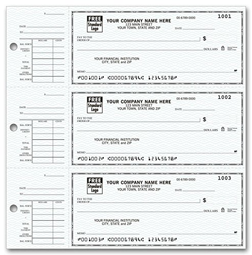 Check Binder For End-Stub Deskbook Checks, 3 Ring Binder (Black) Check Cover ~Hold 250 checks~