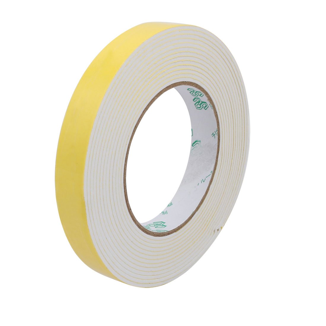 sourcingmap 15mm Width 2mm Thick Single Side Sealed Shockproof Sponge Tape White 5M Length