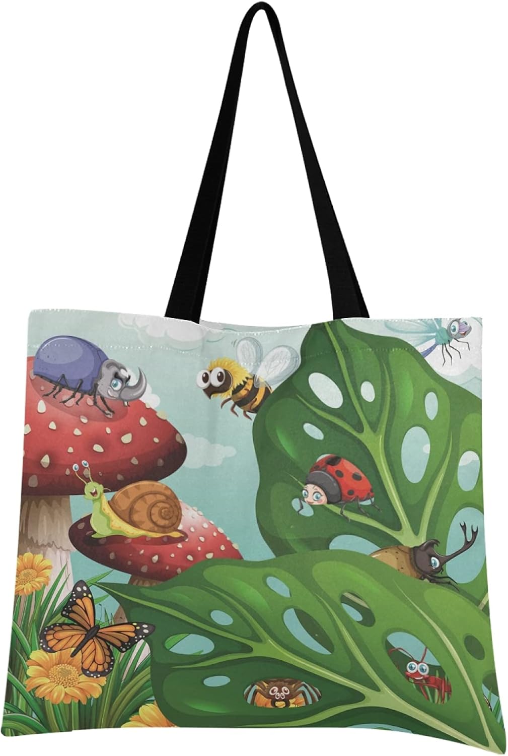 LDIYEU Insecto Abeja Bolsa Compra Reutilizables Bolsas de Mano para