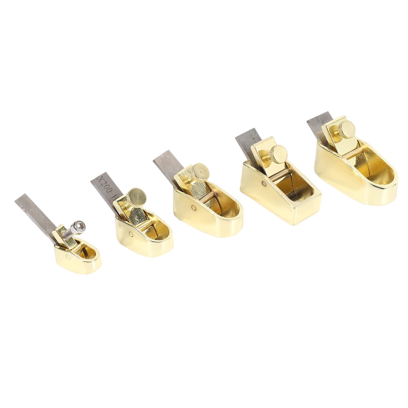 Pgyewhdf 5 Piece Woodworking Plane Cutter Set Curved Metal Copper Luthier Tool Violin Viola Cello Wooden Instrument