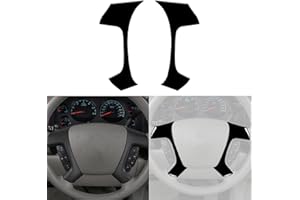 PJFUS Piano Black Sticker Car Dashboard Control Panel Decal Decoration Interior Trim Accessories Compatible with Chevrolet Avalanche/Silverado LTZ 2007-2013 2pcs