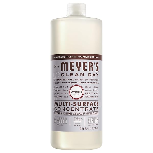 MRS. MEYER’S CLEAN DAY MULTI-SURFACE CLEANER CONCENTRATE, USE TO CLEAN FLOORS, TILE, COUNTERS, LAVENDER, 32 FL. OZ