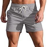 Mens 5" Shorts Cotton Casual Classic Fit Elastic Waist Summer Daily Wear Workout Short