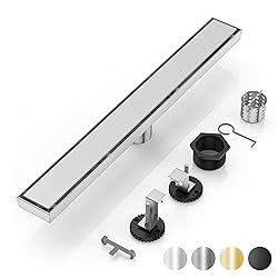 DLONE Linear Shower Drain, 28" AISI 304 Stainless