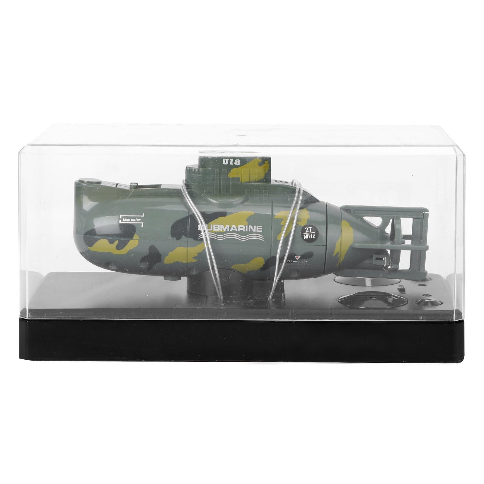 TOYANDONA 3.7V RC Toy Submarine Model Diving Boat Remote Control Rechargeable Boat Submarine Ship Electric (Green)