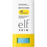 e.l.f. SKIN Suntouchable Invisi-Stick SPF 50, Clear Sunscreen For A Natural Finish, Made With Moisturizing Sunflower Seed Oil, Vegan & Cruelty-Free
