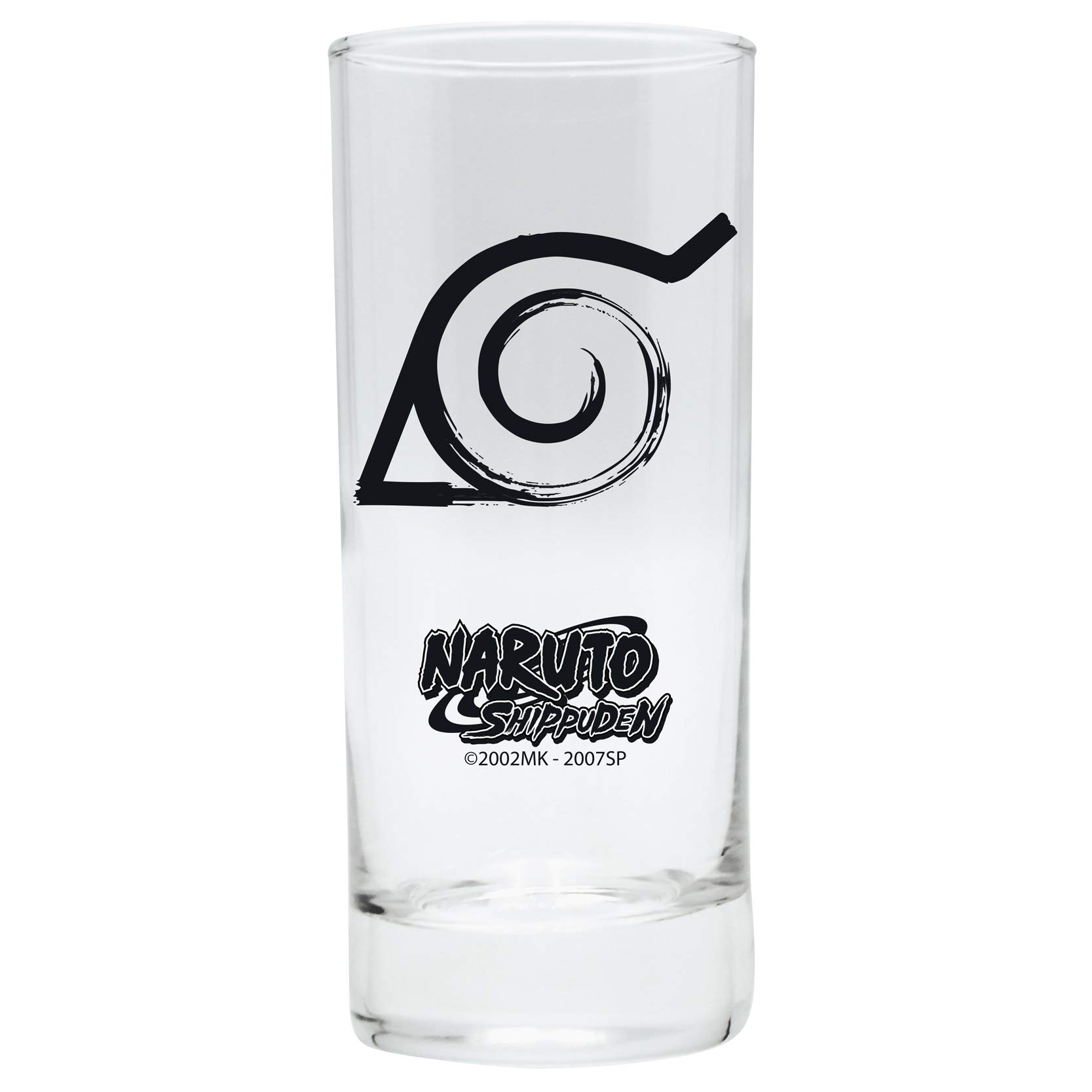 Set Bicchieri In Vetro ABYSTYLE Naruto Shippuden: Konoha E Akatsuki, 2 Pezzi Da 10 Once, Lavabili In Lavastoviglie