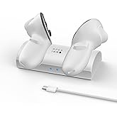 APEXINNO Compact Charging Dock Compatible with Meta Quest 3/3S Controllers,Wireless Charging Station for Quest 3/3S Accessories,Magnetic Charger Stand for Controller with 2 Rechargeable Battery