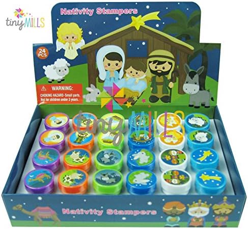 TINYMILLS 24 Pcs Nativity Stampers for Kids