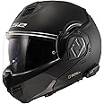 LS2 Helmets Advant Modular Helmet with Integrated Cardo 4X Bluetooth (Noir Matte Black - Medium)