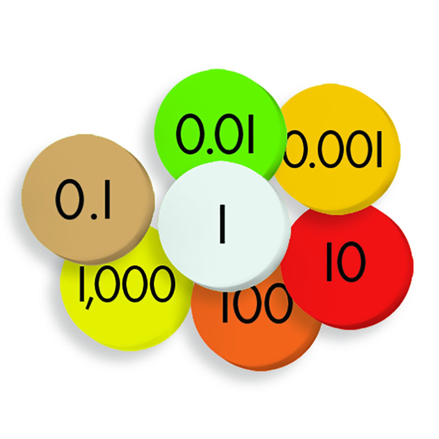 Teacher Sensational Math™ Place Value Discs: 7-Value Decimals to Whole Numbers