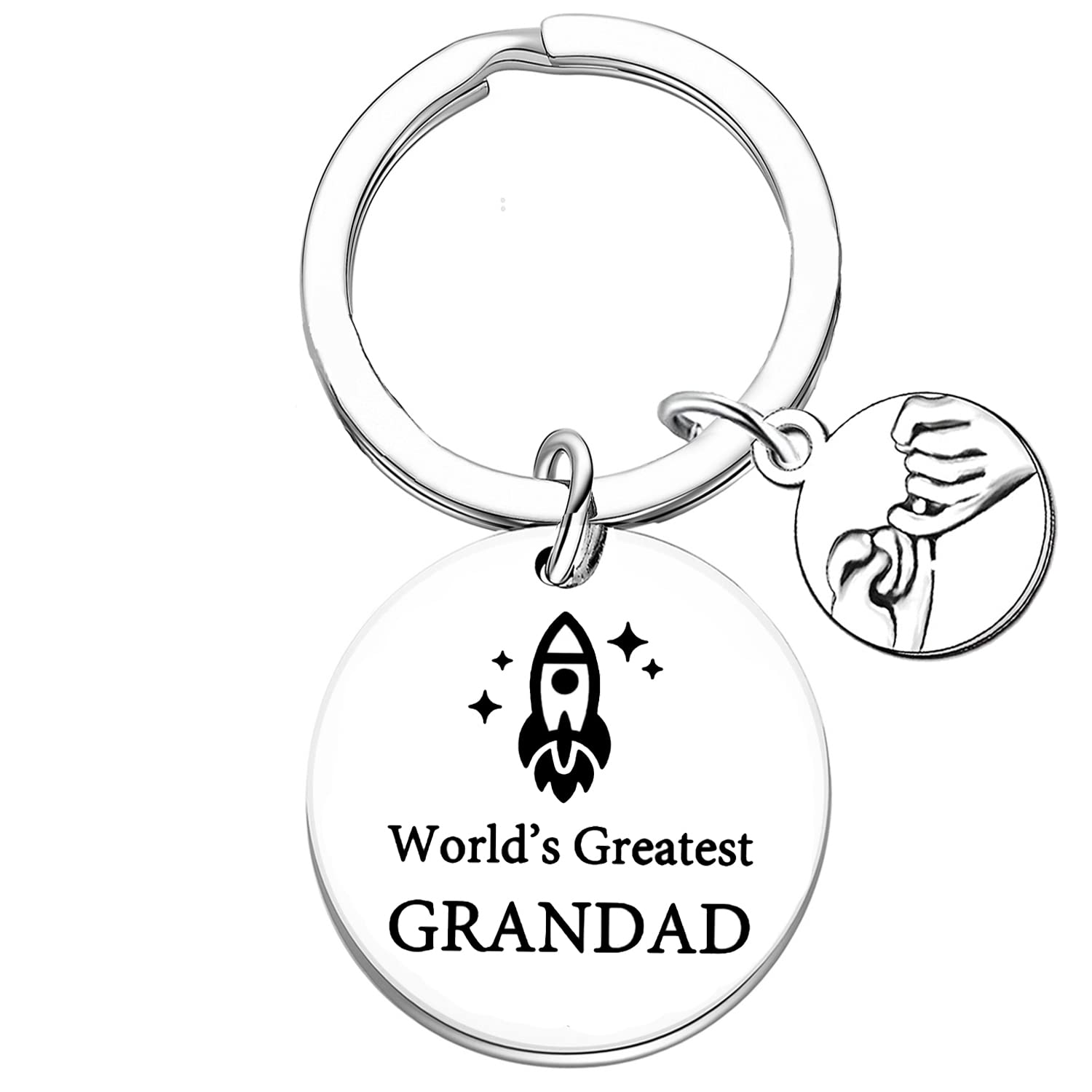 Nimteve Funny Grandad Keyring Grandad Gifts from Granddaughter Granddson Grandpa Gift Father's Day Gift for Grandpa Keyring Christmas Birthday Gift for Grandfather